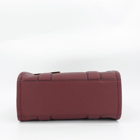 Marc Jacobs Women's The Small Leather Tote Bag Dark Red OS - Picture 8 of 16